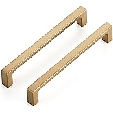 Ravinte 10 Pack Solid 5 Inch Square Cabinet Handles Champagne Bronze Cabinet Pulls Drawer Pulls Kitchen Cabinet Hardware Kitc