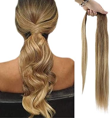 Amazon Com Full Shine De Cola De Caballo De Cabello Humano For
