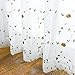 jinchan Sheer Curtains Floral Embroidered for Living Room Yellow Girls Room Rod Pocket Natural Style Window 1 Pair 84 inch