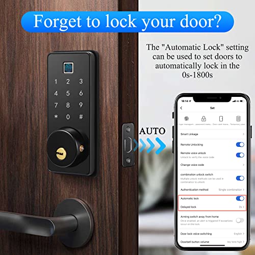 Smart Deadbolt with Keypad, Keyless Entry Deadbolt Door Lock