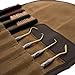 Gun Cleaning Brushes and Picks with Waxed Canvas Tool Roll