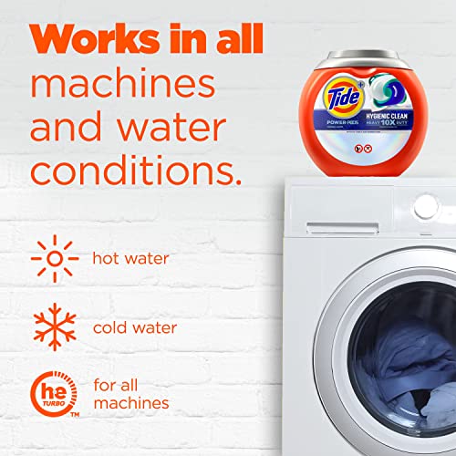 Tide Hygienic Clean Heavy 10x Duty Power PODS Laundry Detergent Soap Pods, Original, 48 count, For Visible and Invisible Dirt (Packaging May Vary)