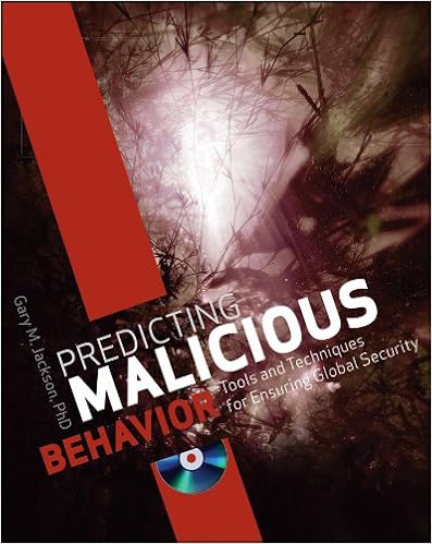 Predicting Malicious Behavior Tools And Techniques For - 