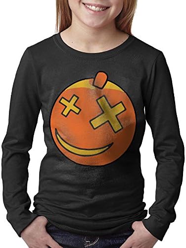 Funny Pumpkins Emoji Big Boys/Girls Cotton Long Sleeve Cool T-Shirt Tee Crewneck L