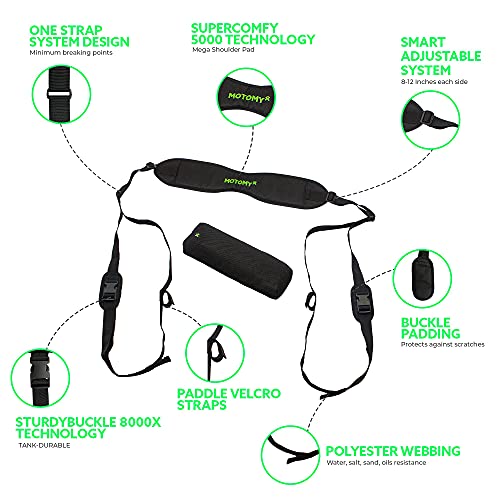 MOTOMY Kayak & Paddle Board Carrying Strap 'SUPMate', Kayak Carry Strap with SturdyBuckle 8000X