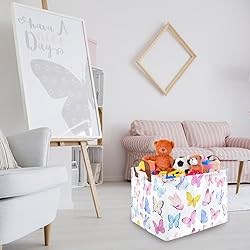 FXOCSHE Rectangular Butterfly Basket,Girls