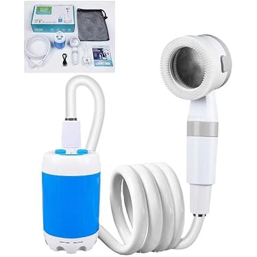 Douche Portative De Camping Avec Chauffe-eau Rechargeable 6000mAh - Kit Complet - Autopkio