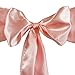 Efavormart 25pcs Rose Gold Satin Chair Sashes Tie Bows for Wedding Events Decor Chair Bow Sash Party Decoration Supplies 6 x106