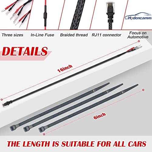 Hydencamm Upgraded Mirror Plug Wire Tap Radar Detector Hardwire Power