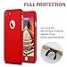 iPhone 7 Case,Lavince Full Body Protection Hard Slim Premium Cover[Dual Layer][Slim Fit] with Tempered Glass Screen Protector for iPhone 7 4.7inch(Red)