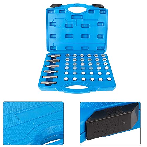 Suuonee Oil Pan Thread Kit, 114Pcs Automobile Oil Pan Screw Sump Gearbox Drain Plug Tool Set Repair Kit - Thumbnail 4