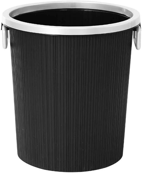 Amazon Asdf クリエイティブ大型プラスチックごみ箱現代のミニマリストの黒覆われていないごみ箱 ホームキッチンリビングルームベッドルームオフィス学生寮酷いビン フタ付きゴミ箱 オンライン通販