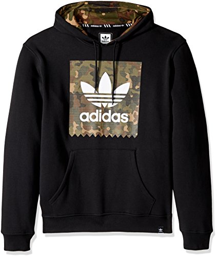 adidas Originals Men's Blackbird Basic Hoodie, Black/Camo Print, X-Large