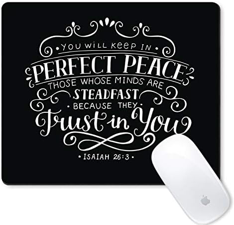 Galdas Gaming Mouse Pad Bible Verse Scripture Quotes Design Mousepad Non Slip Rubber Mouse Mat Rectangle Mouse Pads for Computers Laptop- Scripture