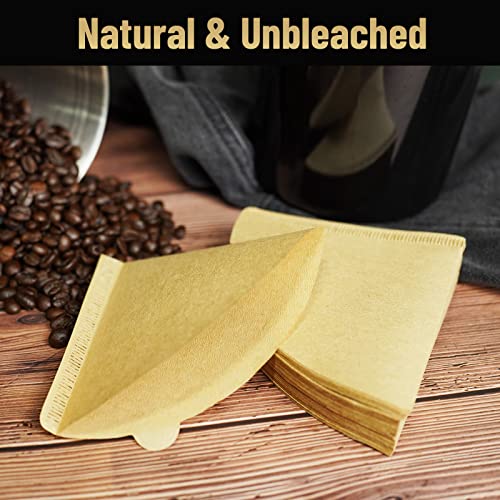 100 Count V60 Filter, Cone Coffee Filters, 14 Cup, Disposable for Pour