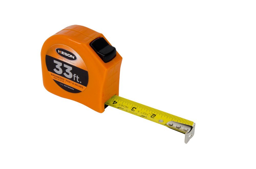 Tape Measures Graduations ft, in, 1/8 & cm, mm Keson PGT18M10V Short
