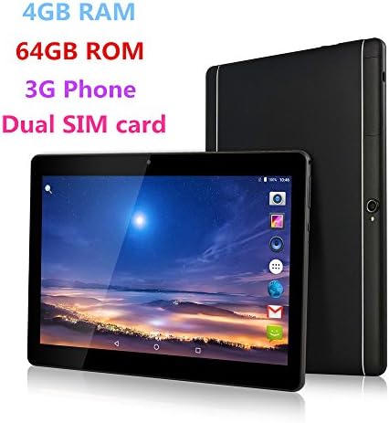 10.1 inch Metal case Tablet Android 6.0 GPS Octa Core 2560X1600 IPS Bluetooth RAM 4GB Storage 64GB 13.0 MP 3G Phone Call Tablets PC Dual sim card TYD-108-64GB-Black