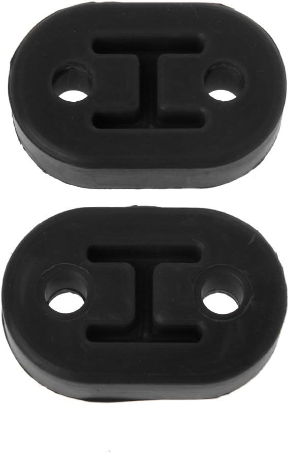 COLUDOR 2x Heavy Duty Exhaust Hanger Bushing Support 2 Holes Bracket Rubber Mount