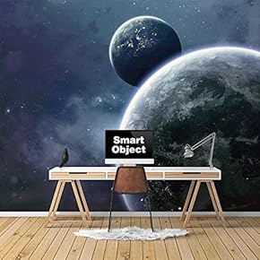 Wall Murals for Bedroom Great Universe Giant Planets Removable Wallpaper Peel and Stick Wall Stickers - 66x96 inches