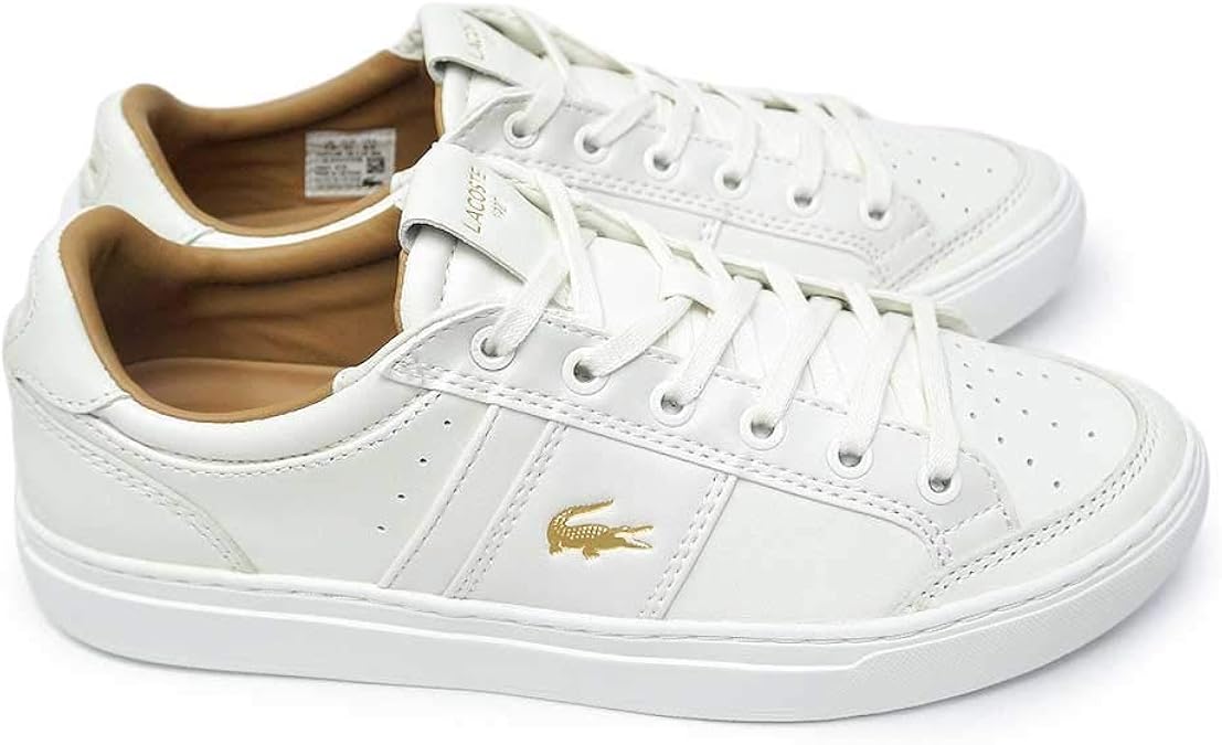 Amazon ラコステ スニーカー コートライン 1 4 Us Cma055l メンズ コートスタイル 白 Courtline 抗菌 防臭 スニーカー