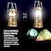 YIEASY Led Camping Lantern, Rechargeable Solar Lanterns Collapsible, Bright Lamp Outdoor Flashlight Portable for Camp, Power Outages, Emergencies, Hurricanes(Gold, 1 Lantern)