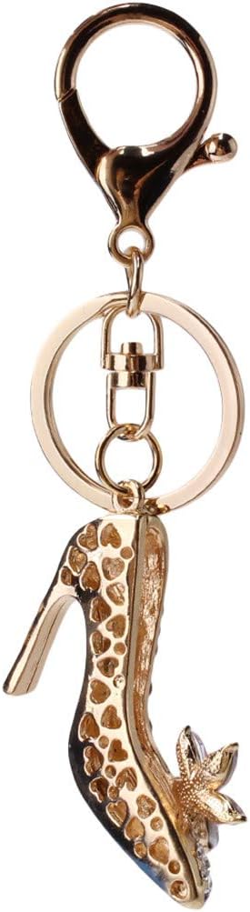 INSEET Novelty High Heel Shoe Keychain Rhinestone Crystal Purse Car Key Chain Bag Decorative Alloy Keyring