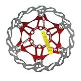 160mm 180mm Floating Disc Brake Rotor 6 Bolts CYSKY Stainless Steel Bike Disc Brake Rotor for Most Bicycle Road Bike Mountain Bike BMX MTB (Red)