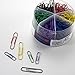 Officemate PVC Free Color Coated Clips, Assorted Colors, 450 per Tub (300 #2, 150 Giant) (97227)