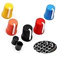 WXYINSPAS 5pcs Universal EQ Rotary Knob Replacement Equalizer Potentiometer Fader Knobs Push Rod Cap for DJ Controller Mixer Console Pioneer DJM、DDJ、XDJ, Denon Numark AKAI RANE VESTAX (Mix color Hats)
