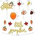 Faisichocalato Little Pumpkin Party Decorations, Glitter Little Pumpkin Banner, Latex Balloons, Cake Toppers for Fall Baby Shower Thanksgiving Birthday Party Supplies