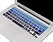 MOSISO Keyboard Cover with Pattern Compatible with MacBook Pro 13 inch, Pure Light Blue & Deep Blue