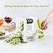 Spiralizer Vegetable Slicer, Zanmini Foldable Spiral Slicer, Strongest-and-Heaviest Duty Veggie Pasta Spaghetti Maker for Healthy Low Carb/Paleo/Gluten With Extra Blade Caddy