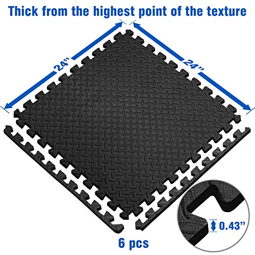 Yes4All Interlocking Exercise Foam Mats Interlocking Floor Mats for