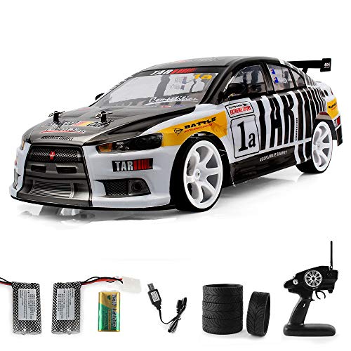 1/10 Huge RC Car for Adults, 2.4Ghz Electric with LED Headlight Racing Off Road Truck - 4WD High Speed Remote Control 70km/h Racing Drift Car, Electric Toy Car Gift for All Adults & Kids (Black)