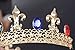 Eseres Men Tiara King's Crown Blue Red Crystal Adjustable Round Tiara