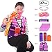 PeleusTech Tactical Vest Kit, Girls Tactical Vest for Nerf with 40 Refill Darts + 2pcs 12-Dart Magazine Clips +1pcs 6-Dart Magazine Clips + Face Cover + Goggles + Wristband (Type A)