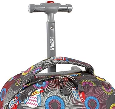 J World New York Sunrise Rolling Backpack Suitcases Luggage Travel Gear