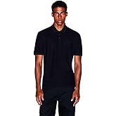 Armani Exchange Mens Mercerized Piquet Tonal Box Graphic Polo