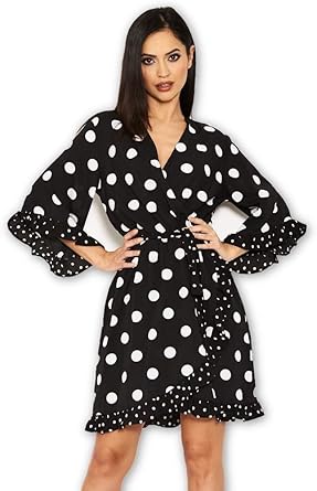 ax paris polka dot wrap dress