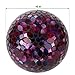 Lily's Home Colorful Mosaic Glass Gazing Ball, Designed with a Stunning Holographic Petal Mosaic Pattern to Bring Color to Any Home and Garden, Red, Blue & Purple (10 Inches Dia.)