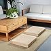Eshow Japanese Tatami Cushion Floor Pillow Zafu Natural Seat Furniture Meditation Furniture Floor Mat Cushion Multi-functional Handmade Breathable Square,Beige