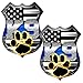 Thin Blue Line K9 PAW Shield Sticker 2 Pack #FS2048