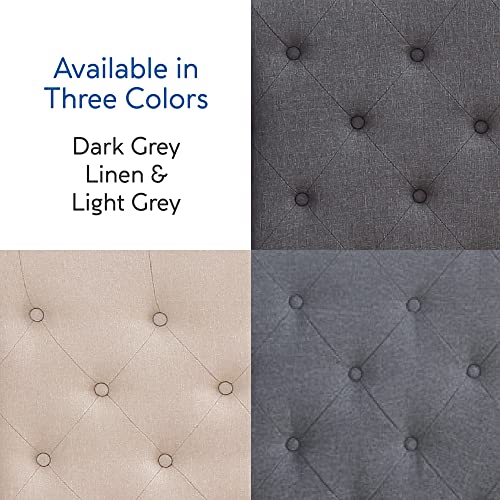 Classic Brands Coventry Upholstered Platform Bed Headboard and Metal