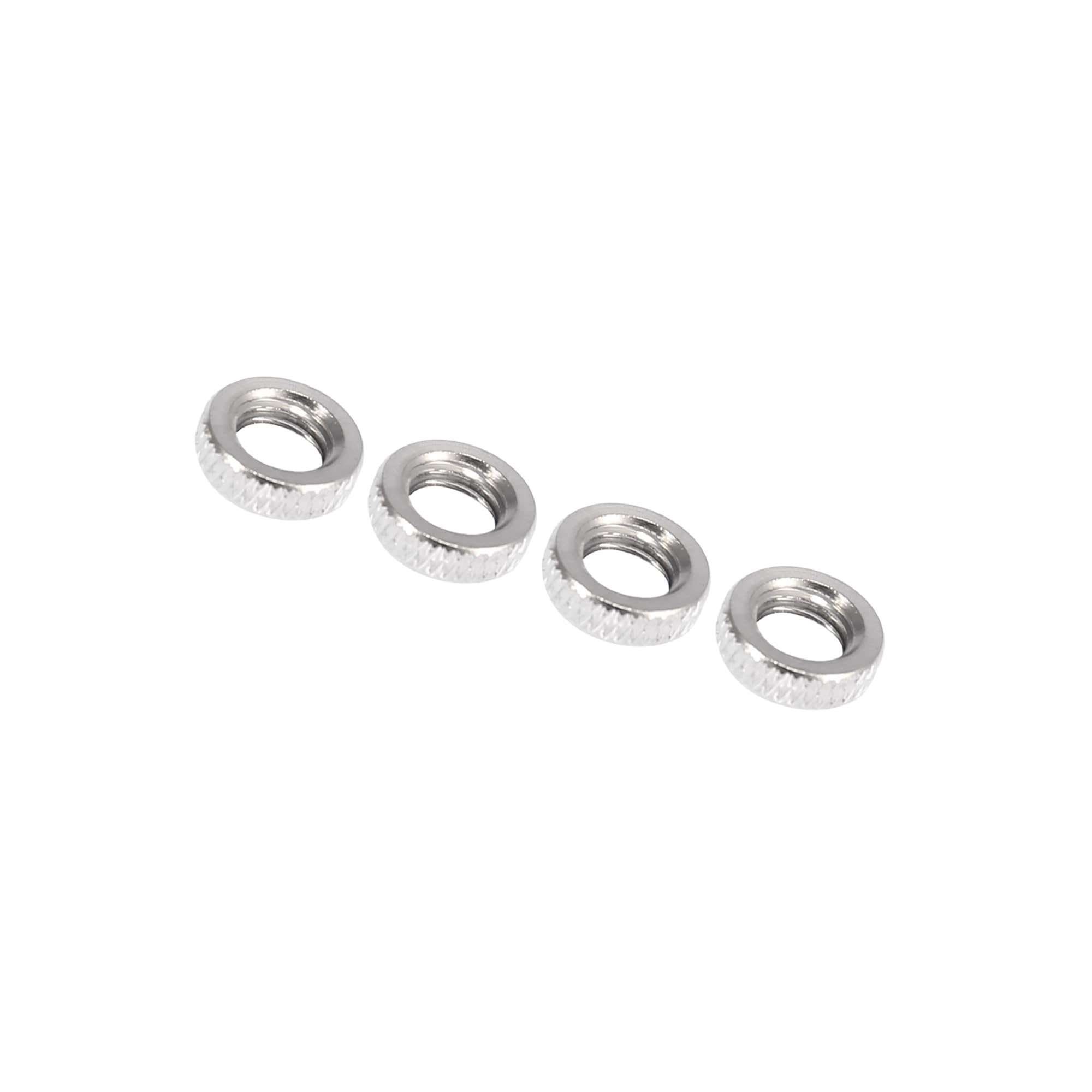 VekAuto 4pcs Silver Tone French Type Valve Air Adapter Nut Washer for Bike Auto Accessories