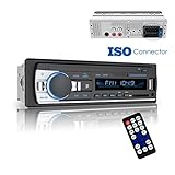 Bluetooth Car Stereo Receiver, Universal Single Din Car Radio with Remote Control, Dansrueus Car Stereos Audio In Dash FM Radio Receiver MP3 Player/USB/SD Card/AUX, Black