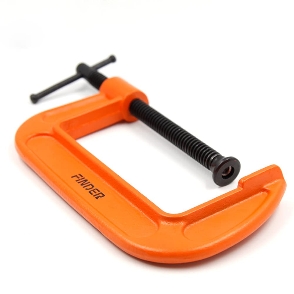 C Clamp, Hand Screw Clamp Grip Welding Wood Work Premium Heavy Thicken Clamps Mini for Woodworking with Carbon Steel Rod G Duty Most DIY and Household Clamping Projects Metalwork Crafts