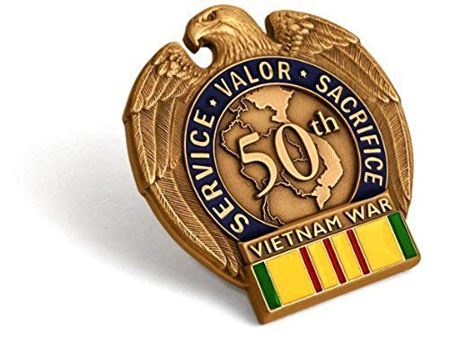 Vietnam War 50th Anniversary in-Theater Veteran Commemorative Insignia Pin