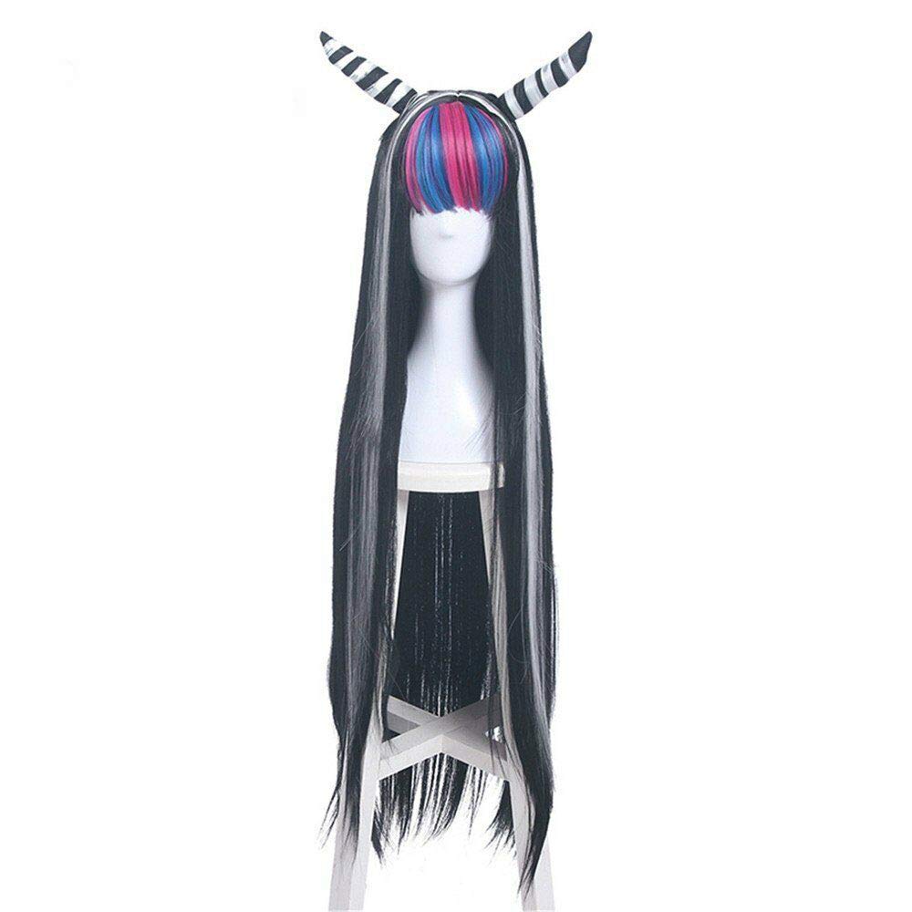MUZI Mioda Ibuki Cosplay Wig, Anime Danganronpa Wigs for Halloween Party Fashion Show Synthetic Hair with Free Wig Cap