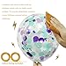 Mermaid Confetti Balloons 20pcs, White Dark Purple Light Purple Aqua Blue Gold Confetti Balloon 12