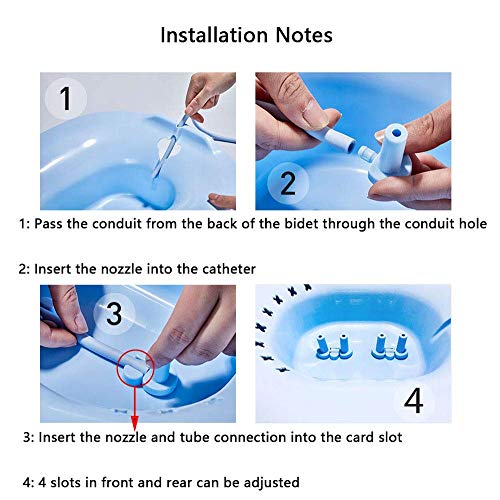 Bonaweite Portable Bidet Sitz, Bath Tub Nursing Cleansing Basin Kit with Flusher on Toilet for Women Pregnancy Postpartum Postoperative Care